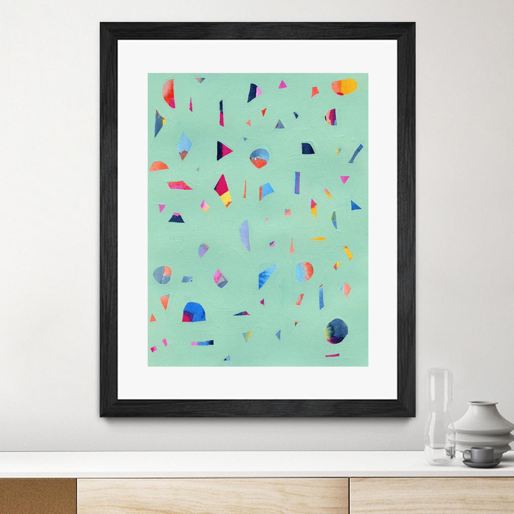 Confetti 1 by Erin Lin on GIANT ART - blue abstract
