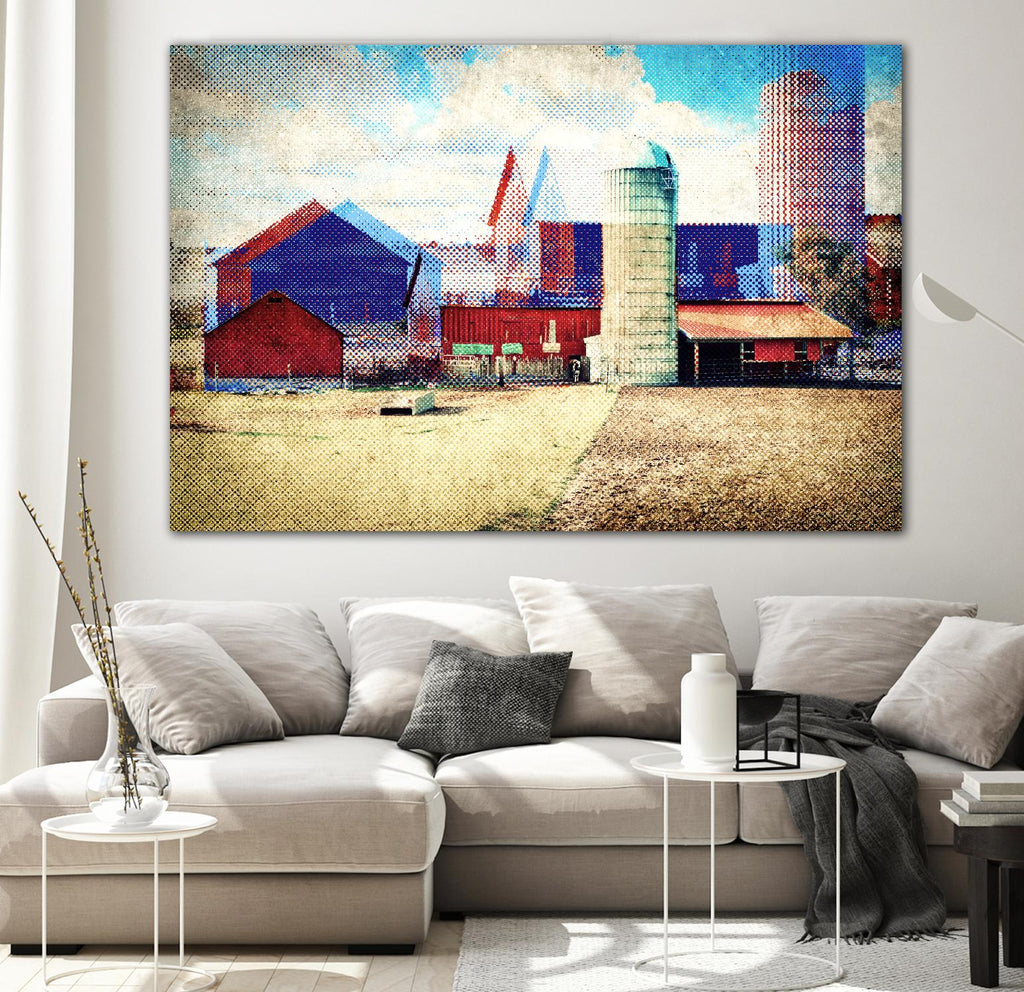 Farmland A by THE Studio on GIANT ART - red landscape