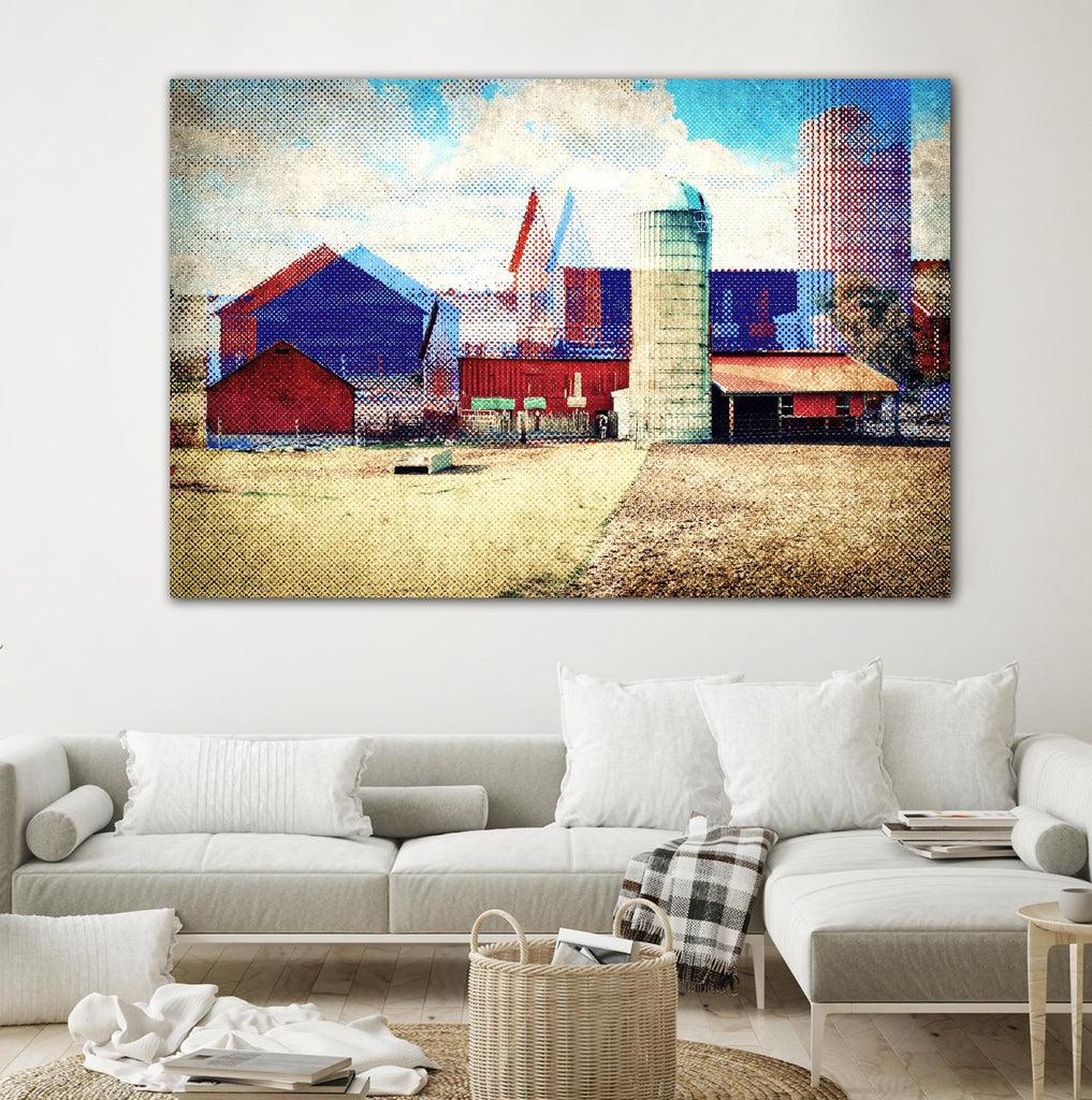 Farmland A by THE Studio on GIANT ART - red landscape