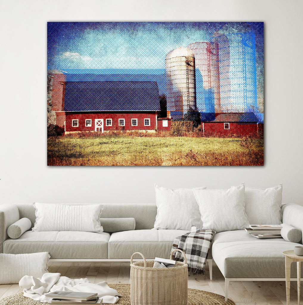 Farmland B by THE Studio on GIANT ART - red landscape