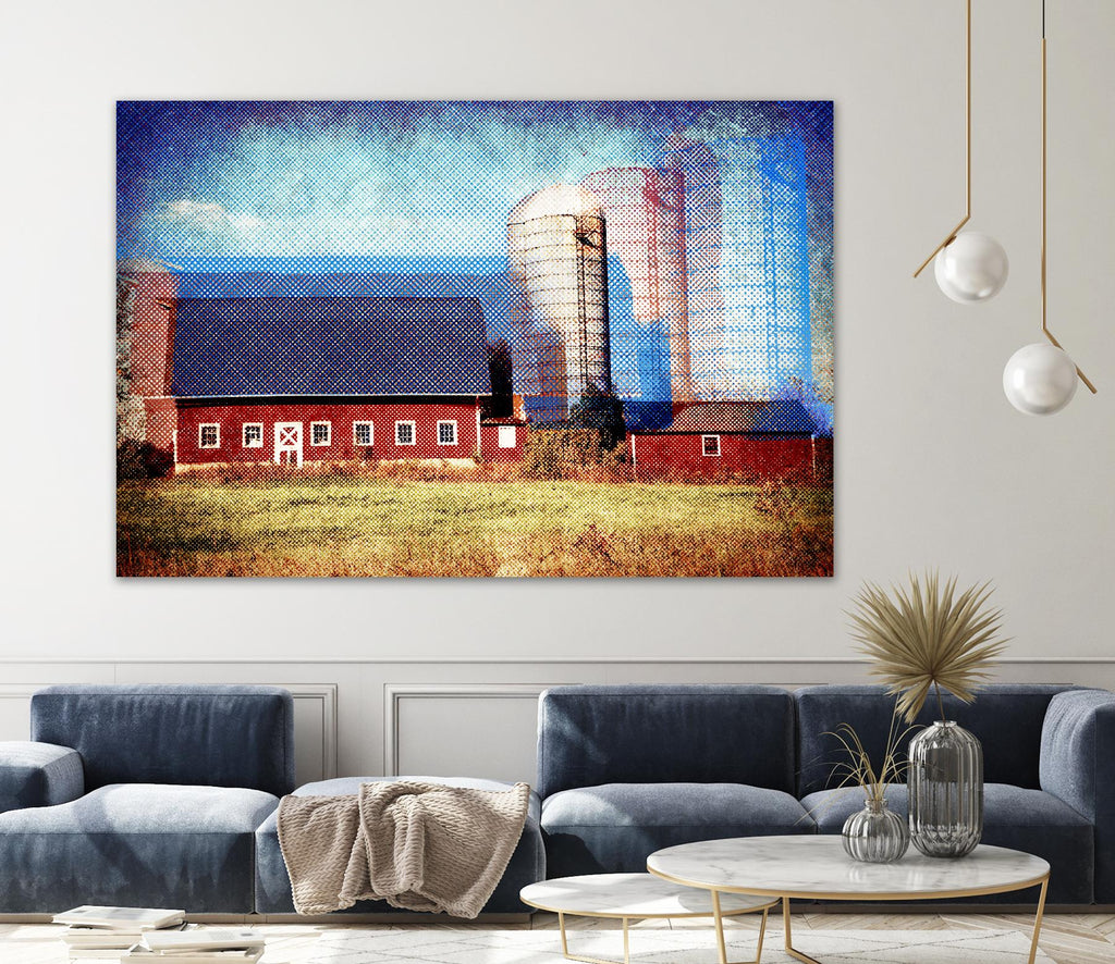 Farmland B by THE Studio on GIANT ART - red landscape