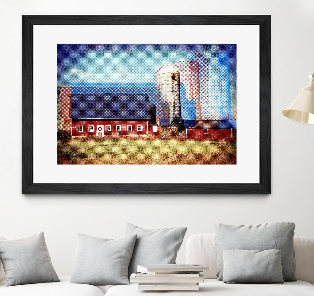 Farmland B par THE Studio sur GIANT ART - paysage rouge