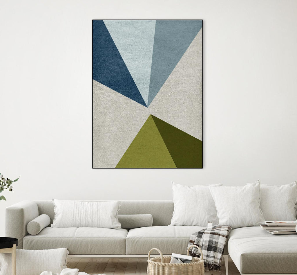 Nouveau lin géométrique E par GI ArtLab sur GIANT ART - gris abstrait