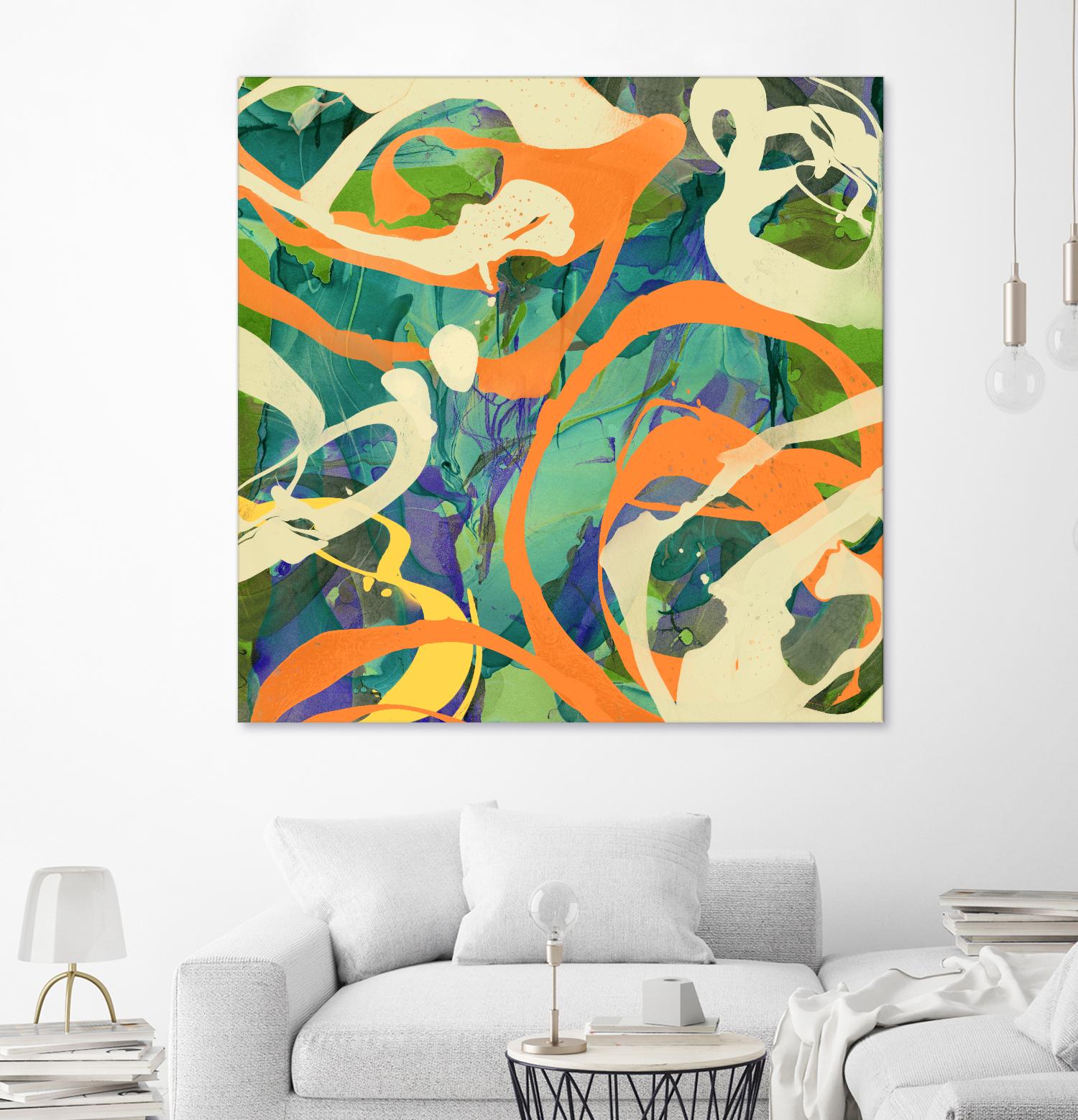 Swirls in Motion by THE Studio on GIANT ART - green abstract