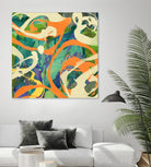 Swirls in Motion by THE Studio on GIANT ART - green abstract