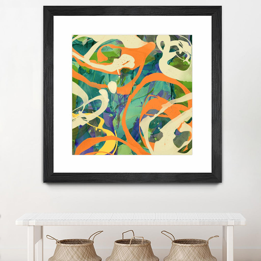 Swirls in Motion by THE Studio on GIANT ART - green abstract