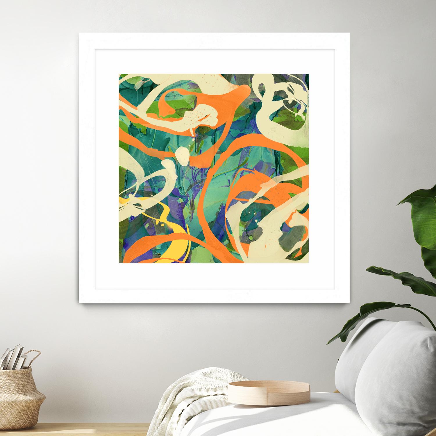 Swirls in Motion by THE Studio on GIANT ART - green abstract