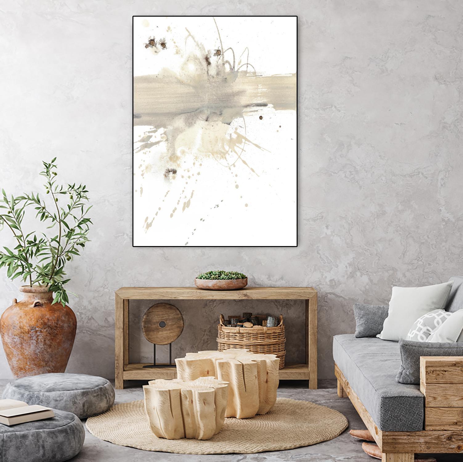 Untitled by PN Studio on GIANT ART - beige abstracts splatter