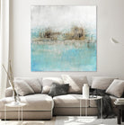 Granulated Aquamarine by Maeve Harris on GIANT ART - grey abstract