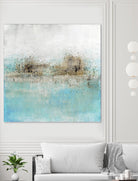 Granulated Aquamarine by Maeve Harris on GIANT ART - grey abstract