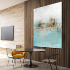 Granulated Aquamarine by Maeve Harris on GIANT ART - grey abstract