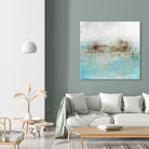 Granulated Aquamarine by Maeve Harris on GIANT ART - grey abstract