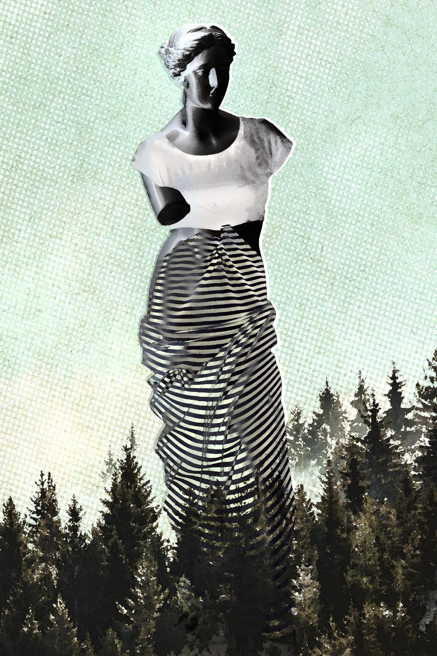 Hipster Venus by THE Studio on GIANT ART - green contemporary