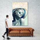 Hipster Statue with Sunhat by THE Studio on GIANT ART - green contemporary