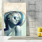 Hipster Statue with Sunhat by THE Studio on GIANT ART - green contemporary