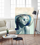 Hipster Statue with Sunhat by THE Studio on GIANT ART - beige figurative