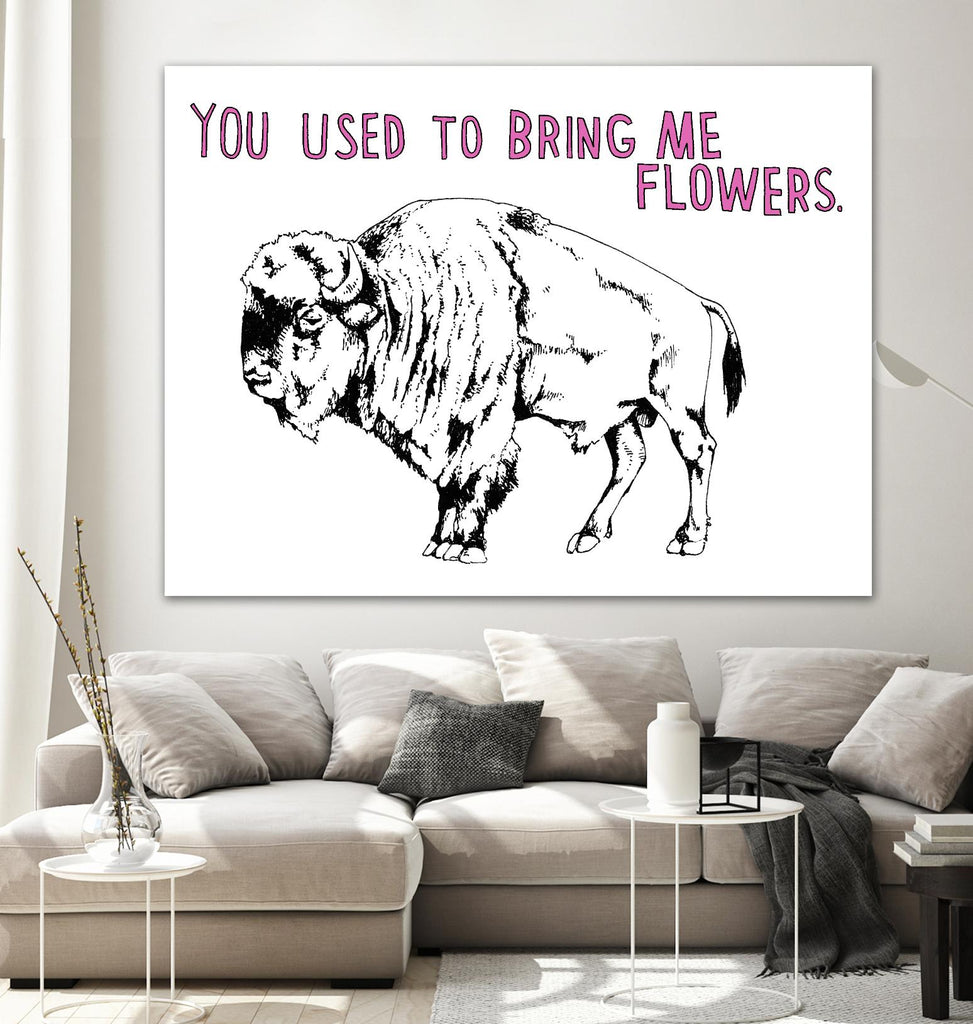 Bison by Natasha Marie on GIANT ART - pink contemporary