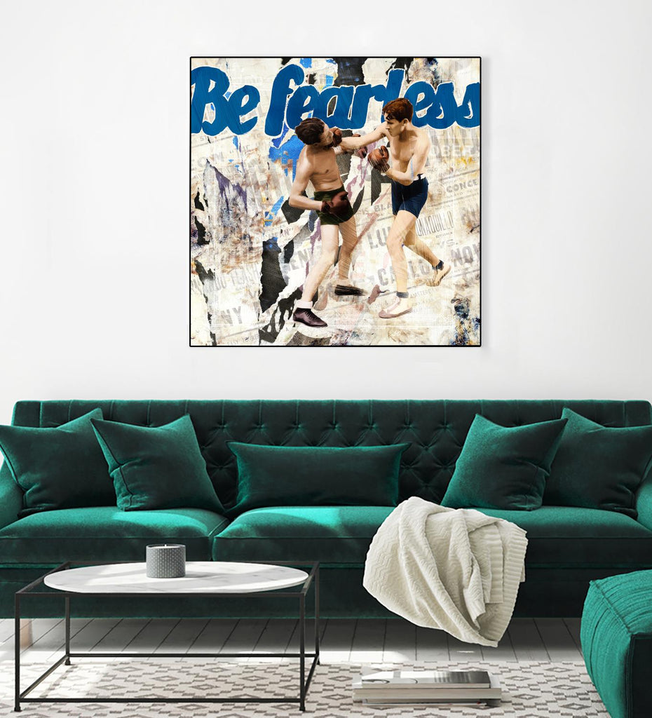 Be Fearless by THE Studio on GIANT ART - blue vintage