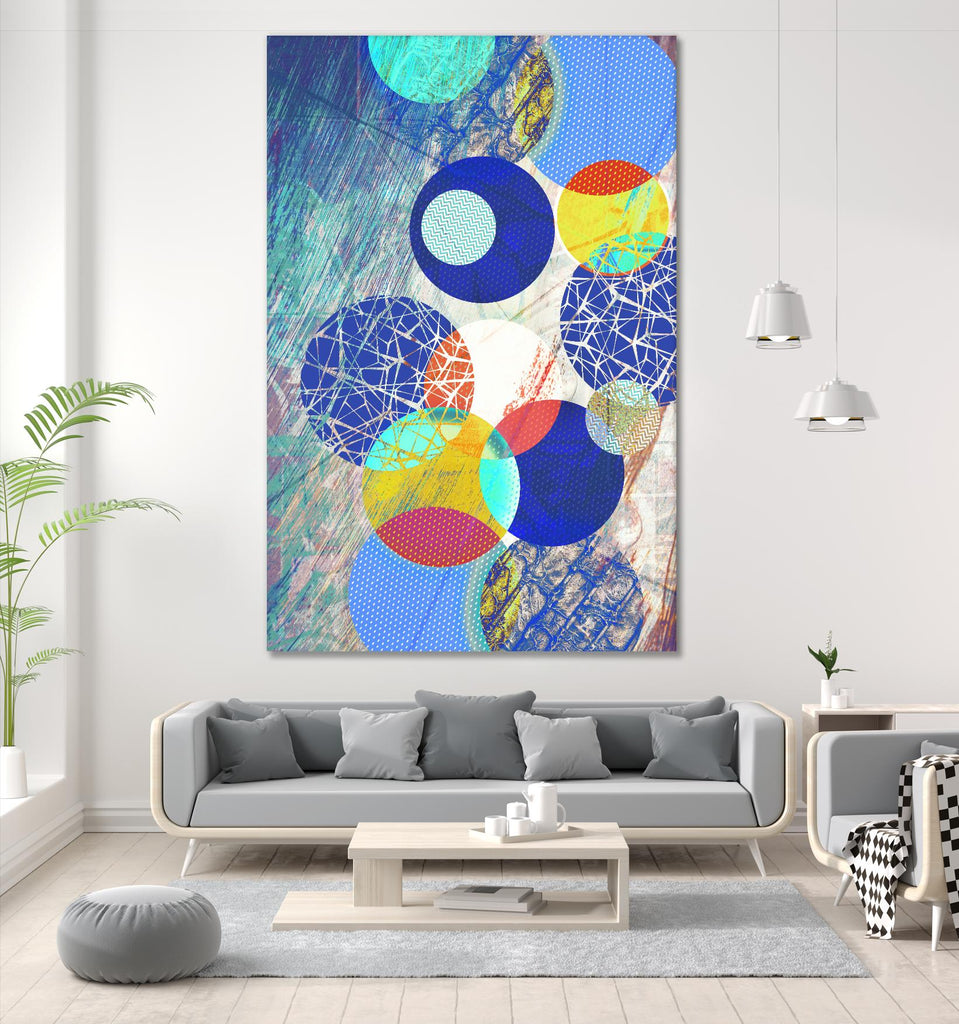 Patterned Circles 1 by THE Studio on GIANT ART - red abstract