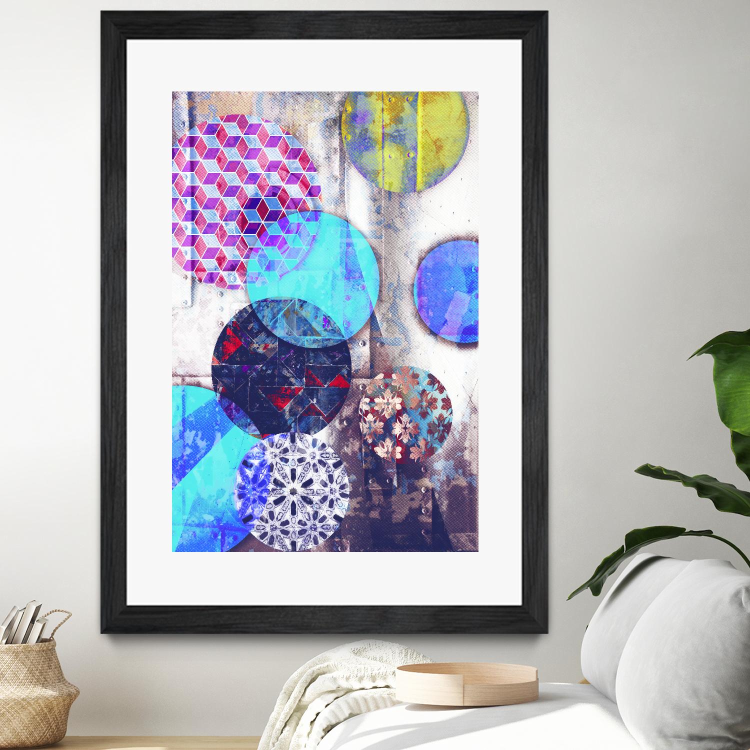 Patterned Circles 2 by THE Studio on GIANT ART - brown abstract