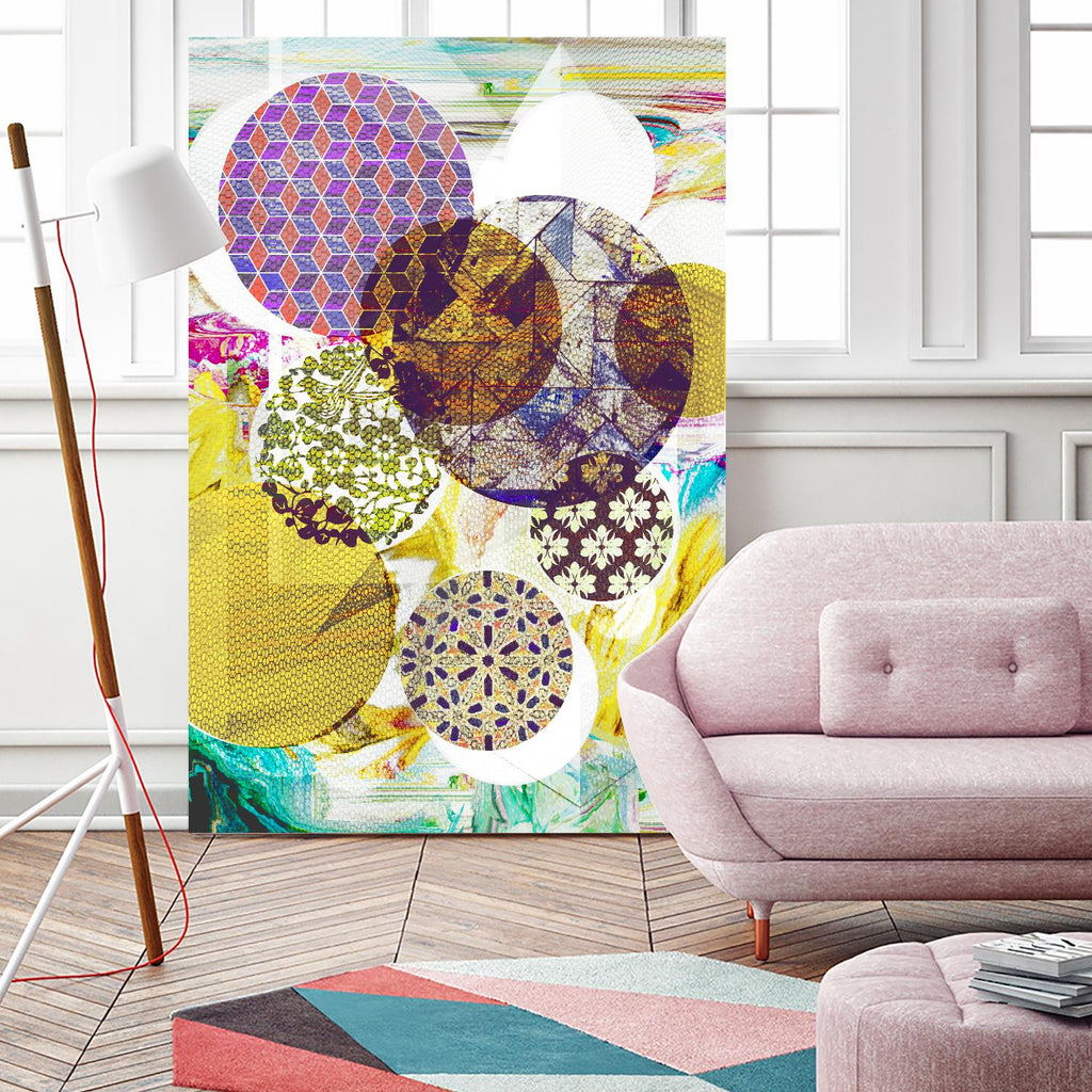 Patterned Circles 4 by THE Studio on GIANT ART - purple abstract