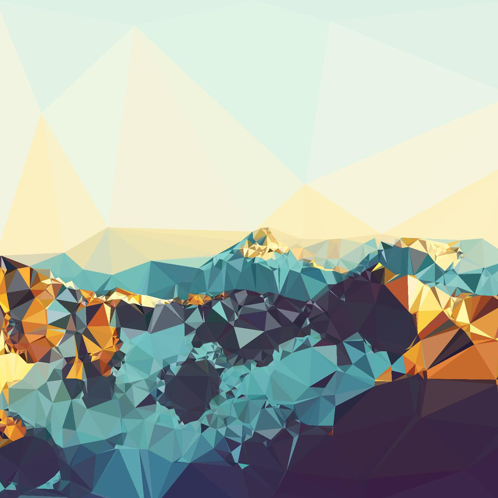 Fractal Mountain Sunset by THE Studio on GIANT ART - brown contemporary