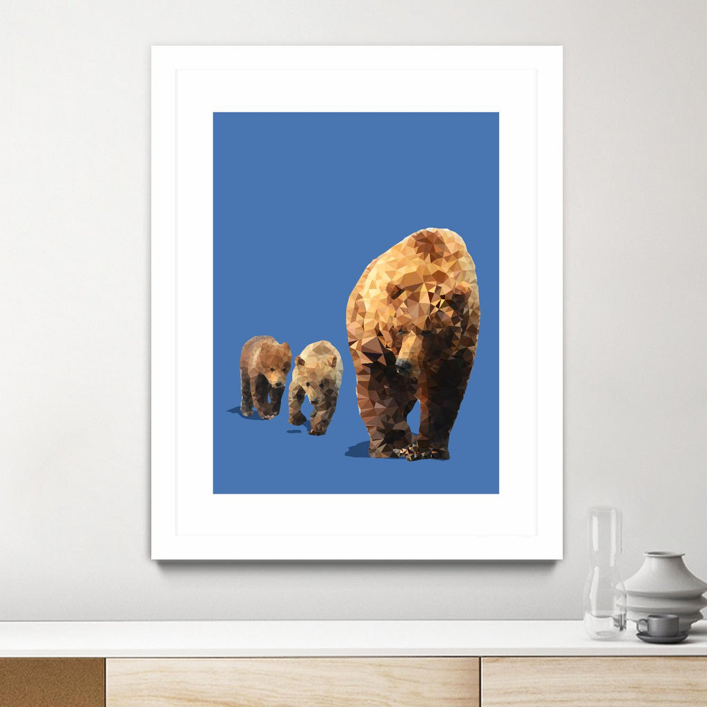 Fractal Bears by THE Studio on GIANT ART - blue animal ours