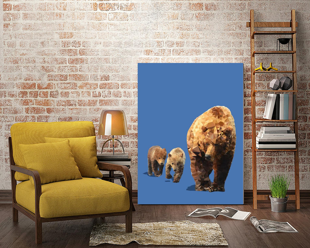 Fractal Bears by THE Studio on GIANT ART - blue animal ours