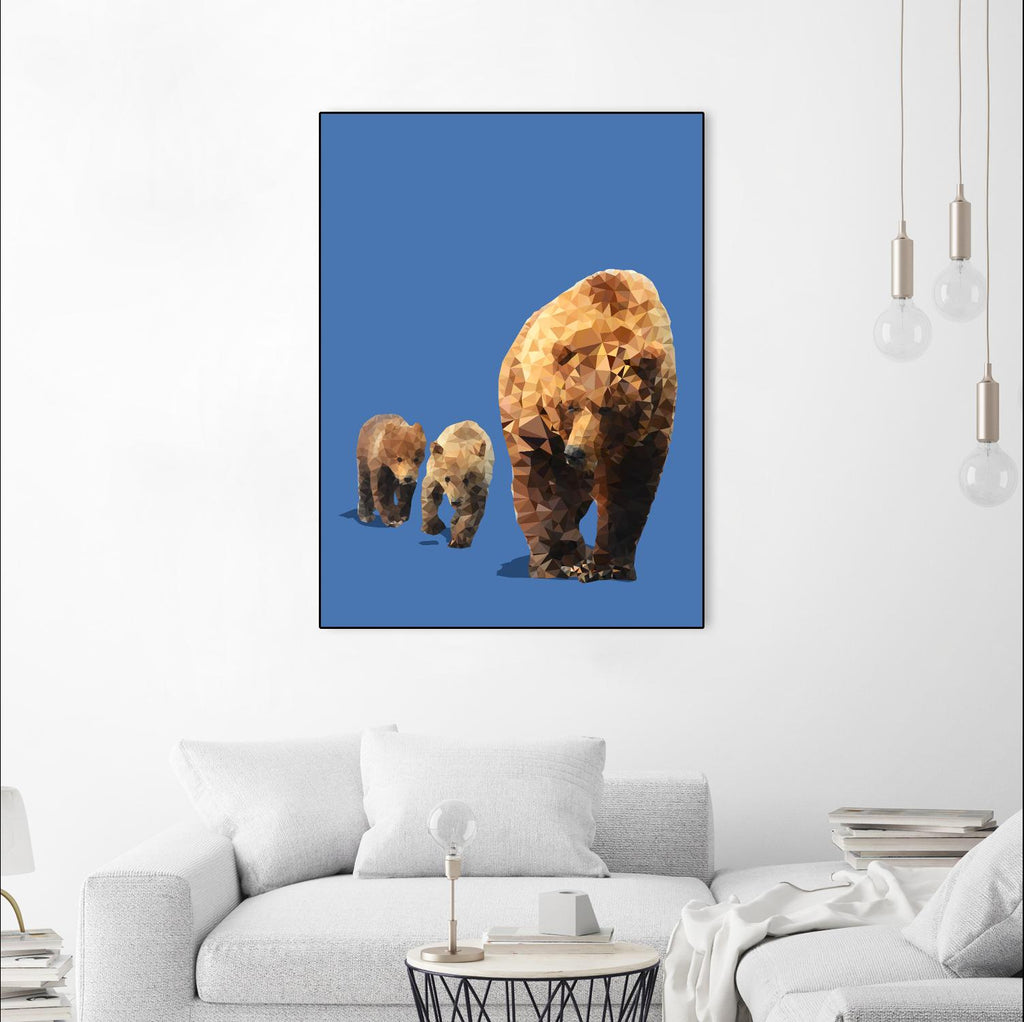 Fractal Bears by THE Studio on GIANT ART - brown contemporary