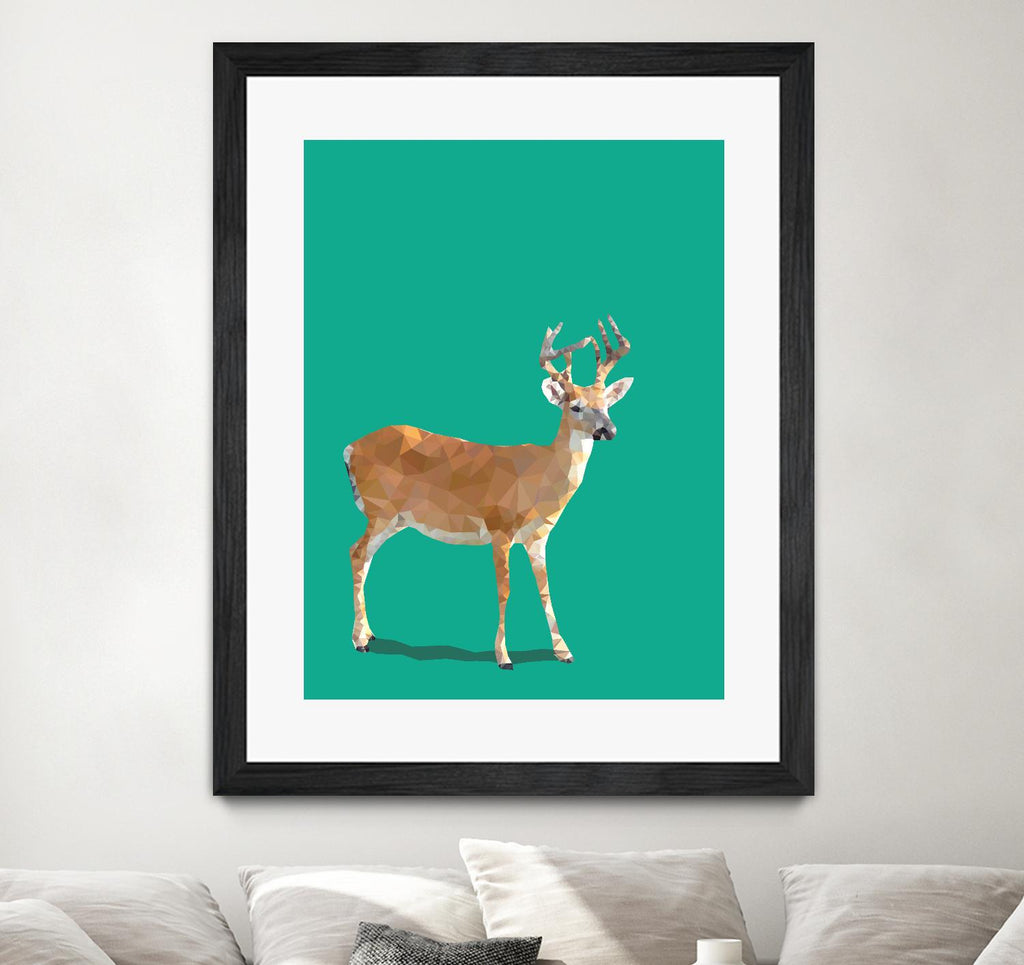 Fractal Deer by THE Studio on GIANT ART - beige animal deer