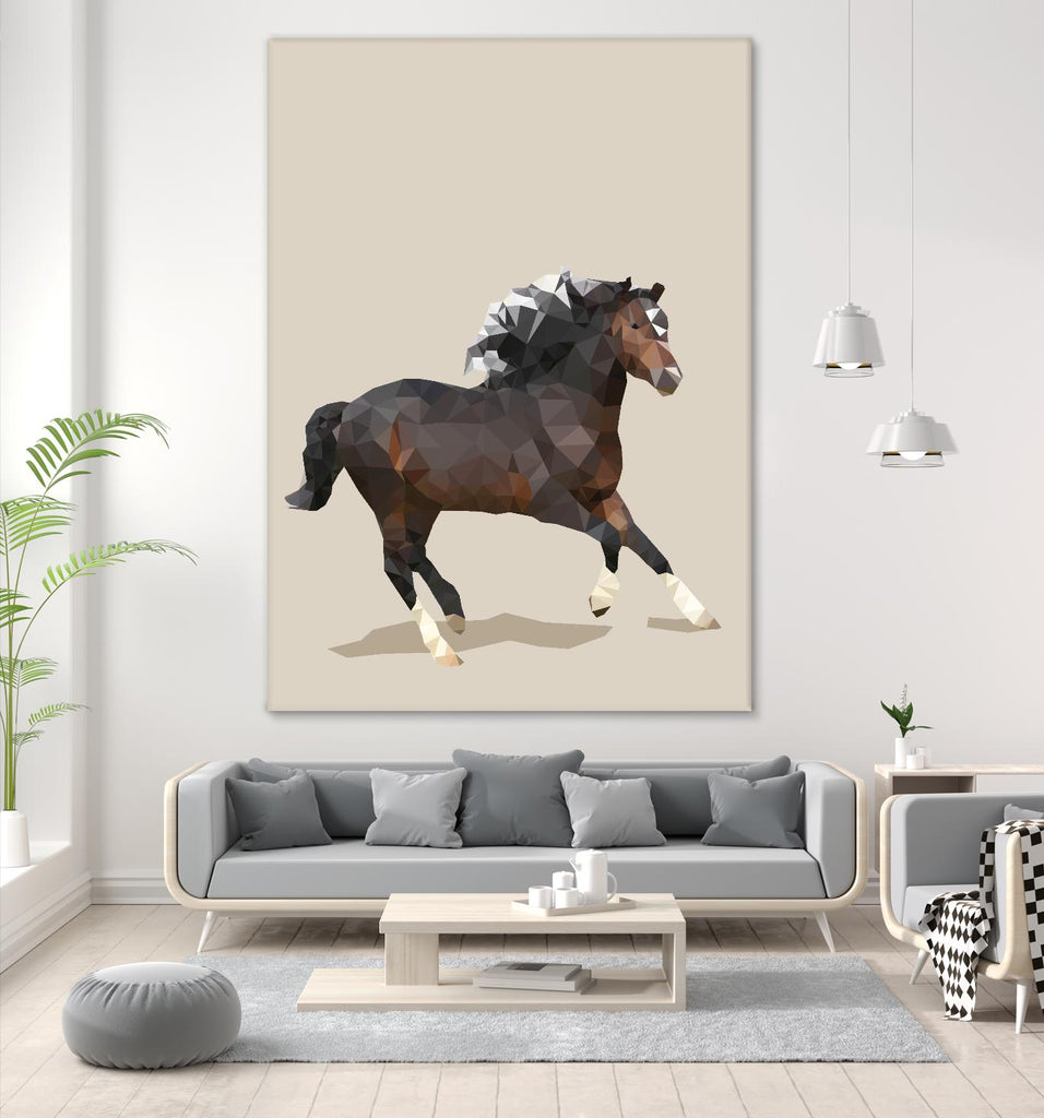 Fractal Horse by THE Studio on GIANT ART - black contemporary