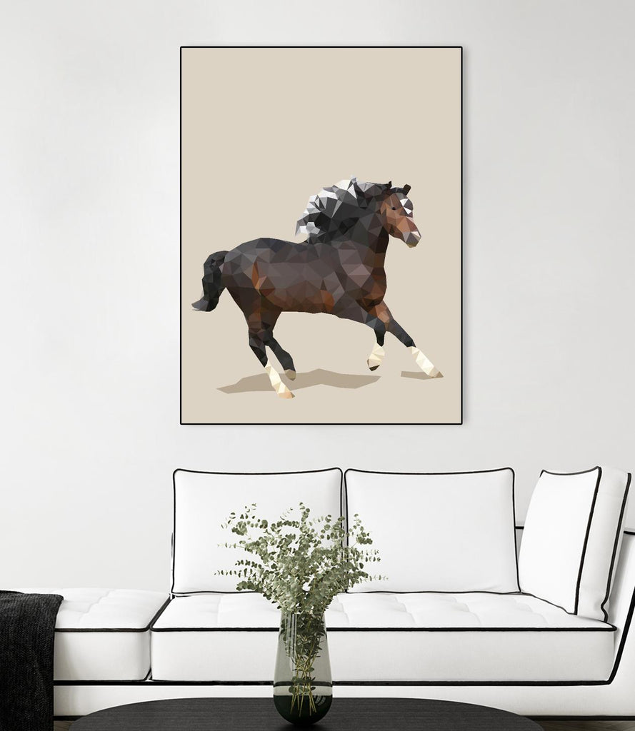 Fractal Horse by THE Studio on GIANT ART - black contemporary