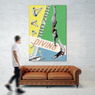 Rio Diving 2016 by THE Studio on GIANT ART - green vintage