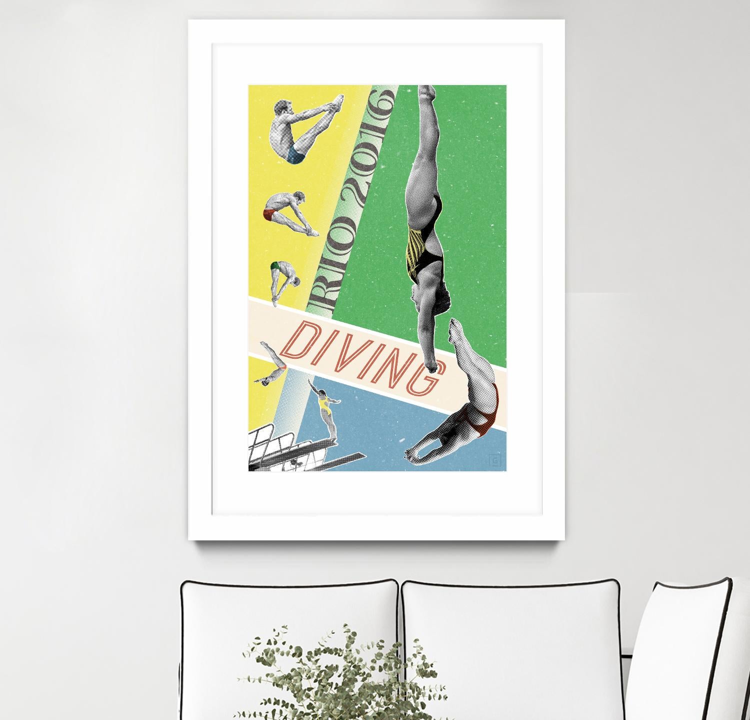 Rio Diving 2016 by THE Studio on GIANT ART - green vintage