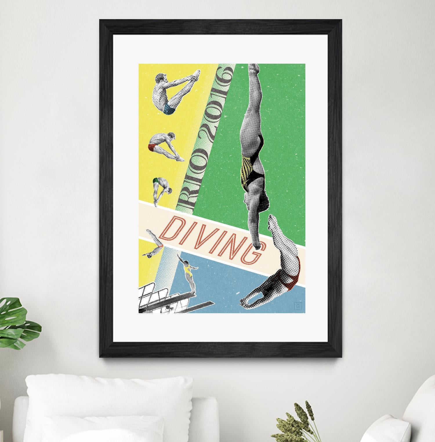 Rio Diving 2016 by THE Studio on GIANT ART - green vintage