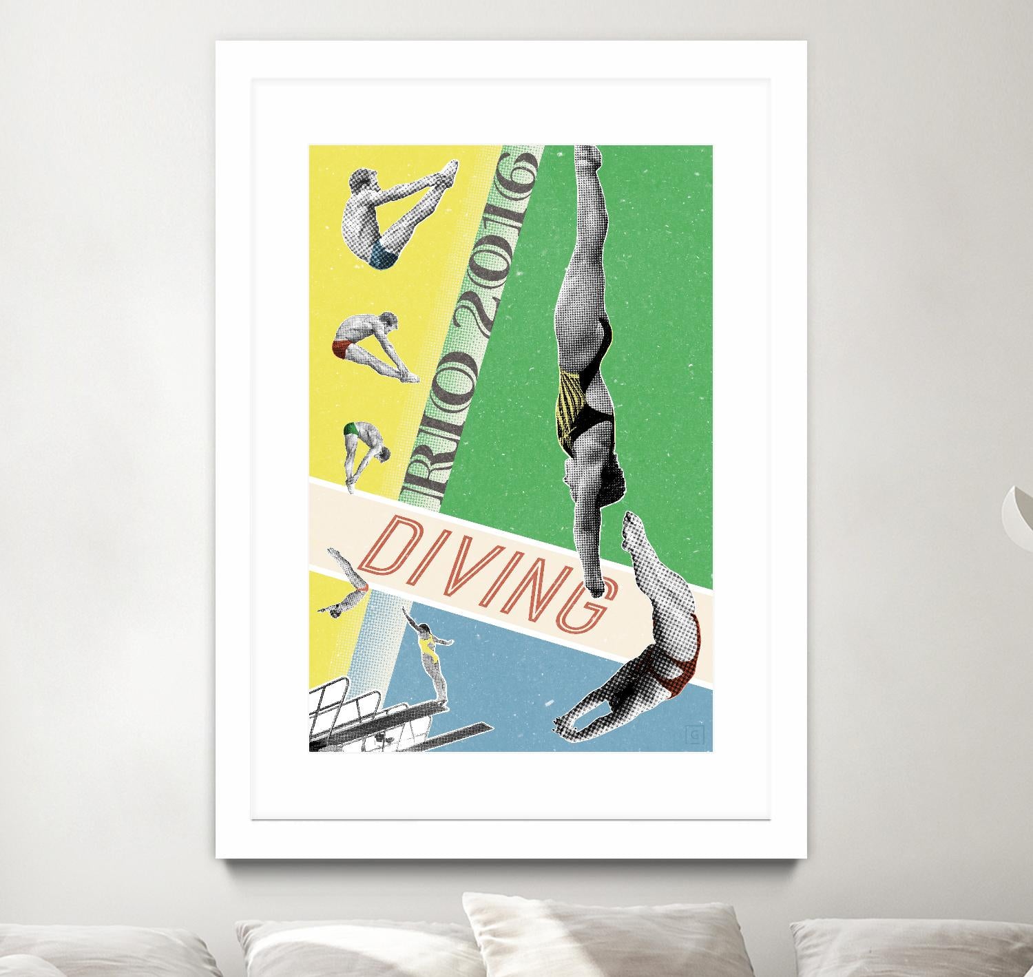 Rio Diving 2016 by THE Studio on GIANT ART - green vintage