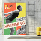 Rome Swimming 1960 by THE Studio on GIANT ART - red vintage