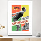 Rome Swimming 1960 by THE Studio on GIANT ART - red vintage