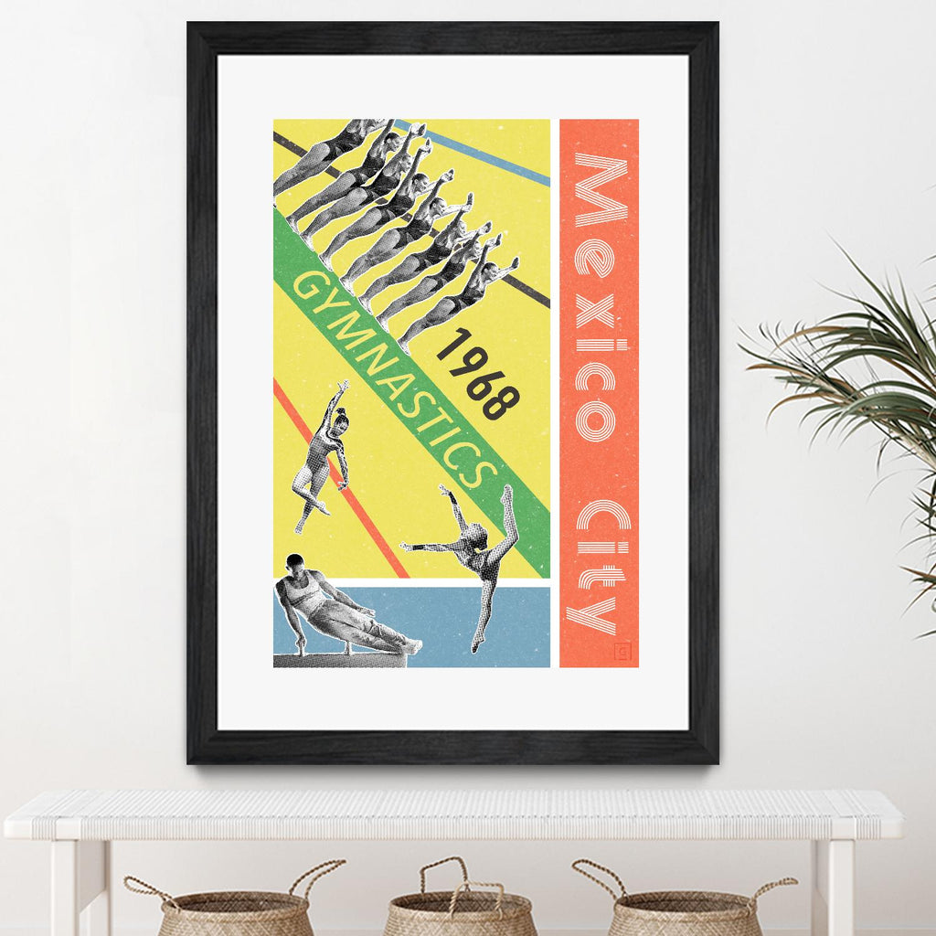 Mexico City Gymnastics 1968 by THE Studio on GIANT ART - red vintage