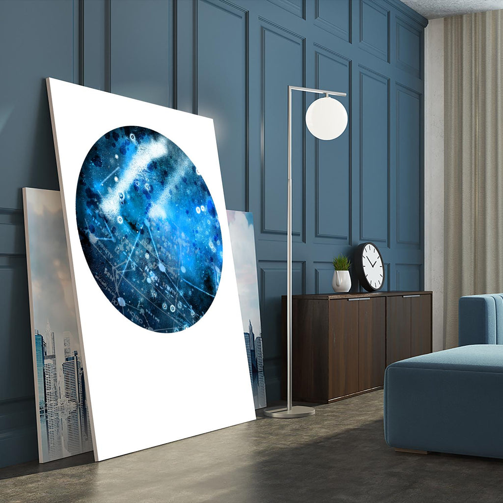 Interstellar Sphere 1 by Katie Todaro on GIANT ART - blue abstract