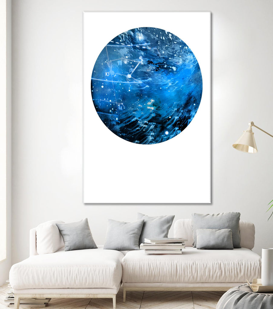 Interstellar Sphere 4 by Katie Todaro on GIANT ART - blue abstract