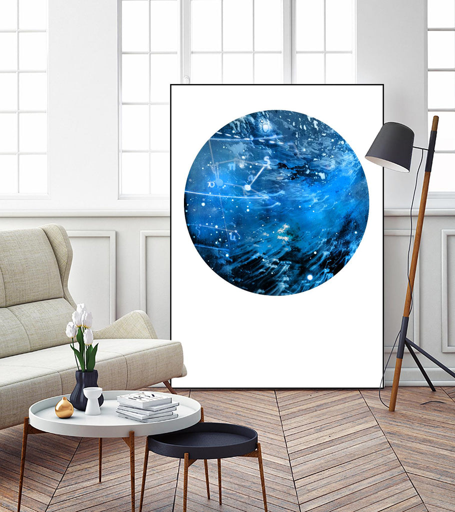 Interstellar Sphere 4 by Katie Todaro on GIANT ART - blue abstract