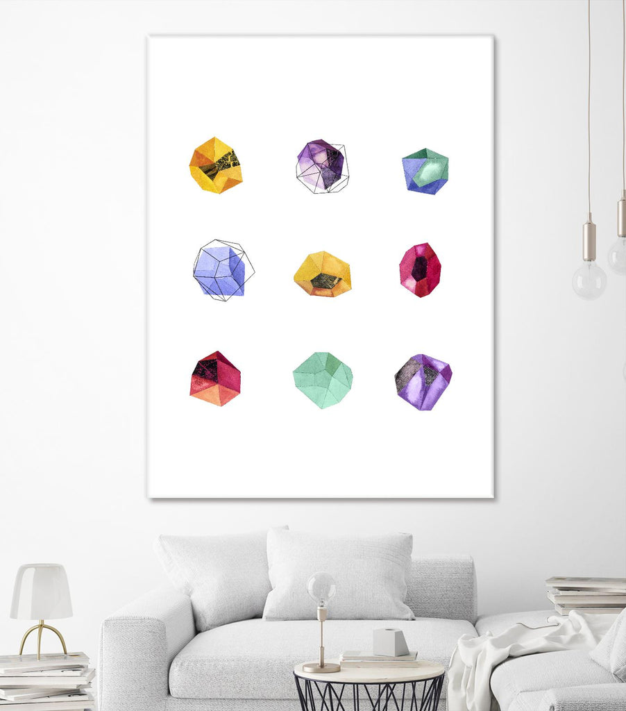 Faceted 1 Recolor by Natasha Marie on GIANT ART - red abstract