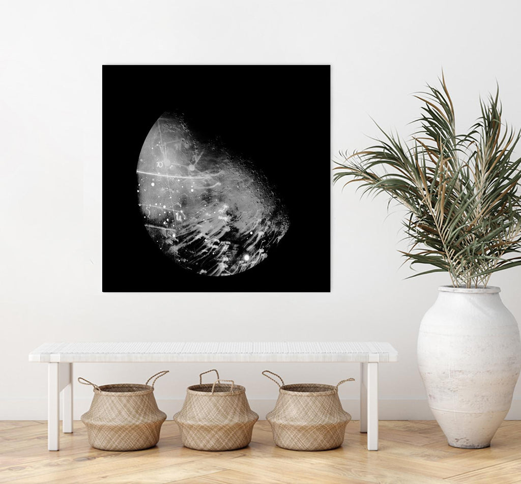 Abstract Moon Phase 2 by THE Studio on GIANT ART - white maps