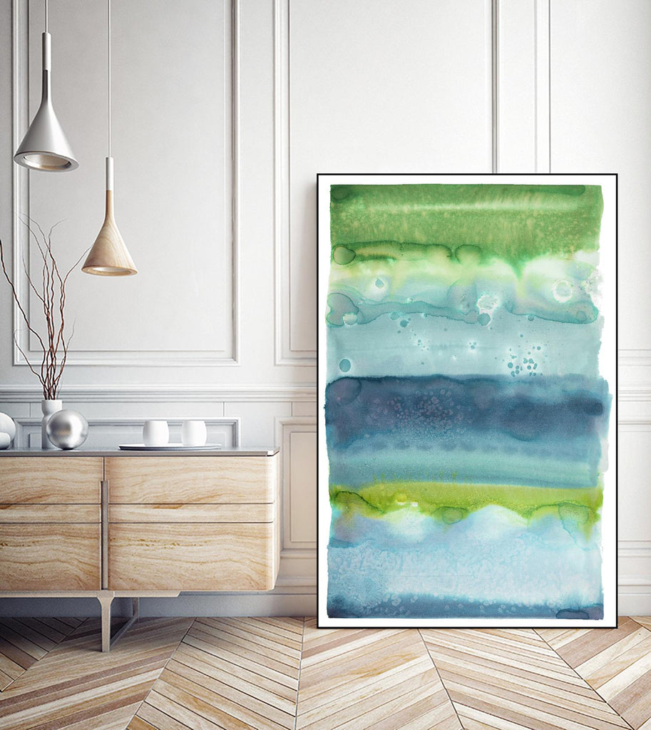 Watercolor Wash 2 by Natasha Marie on GIANT ART - green abstract