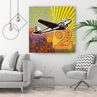Plane 2 by Johnny Taylor on GIANT ART - black vintage plane