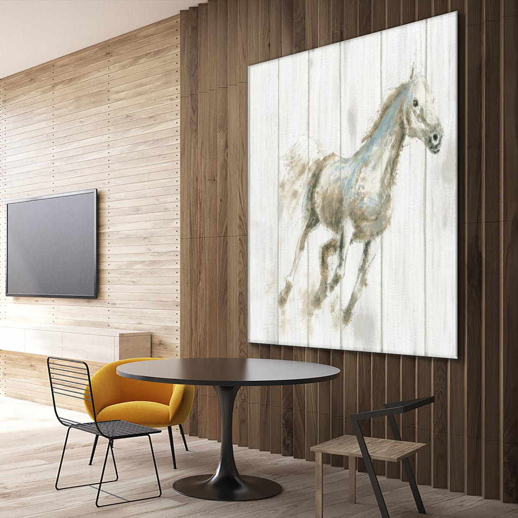 Stallion I on Birch par James Wiens sur GIANT ART - animaux gris