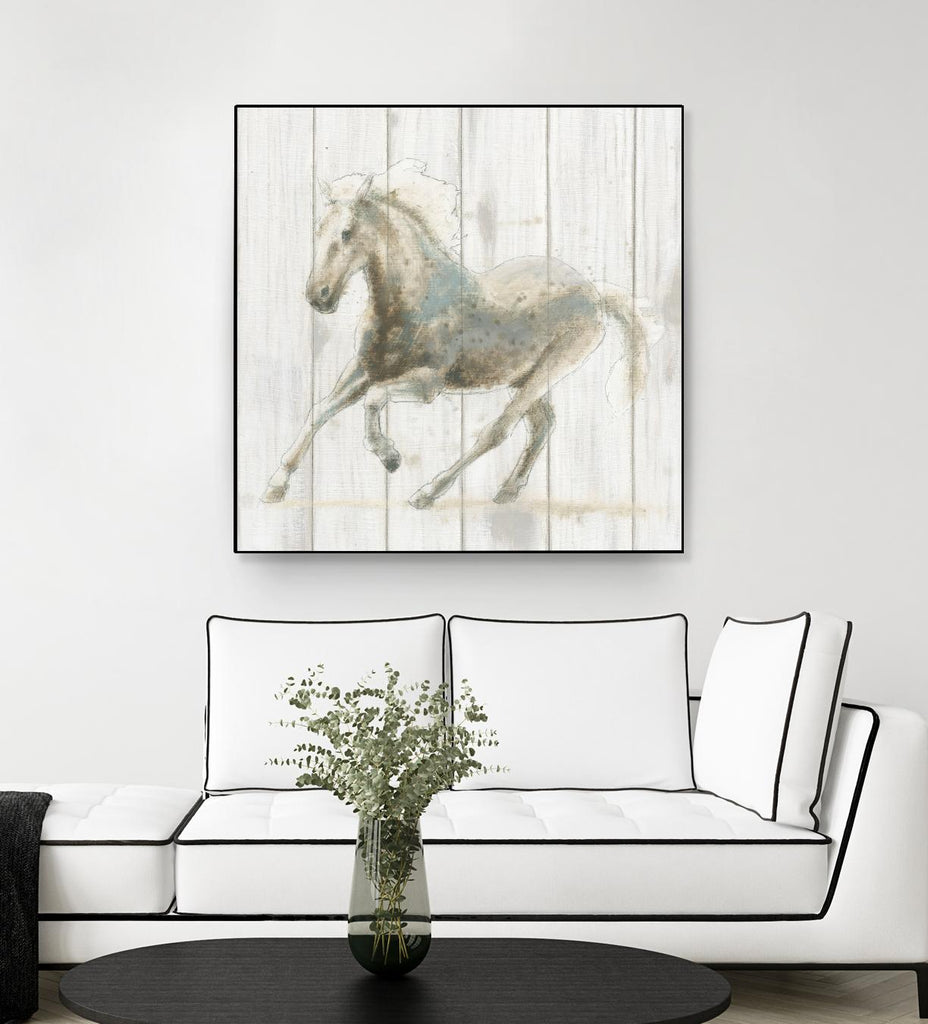 Stallion II on Birch by James Wiens on GIANT ART - grey animals
