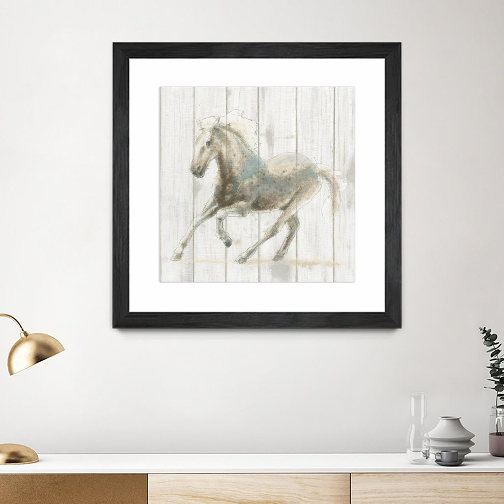 Stallion II on Birch par James Wiens sur GIANT ART - animaux gris