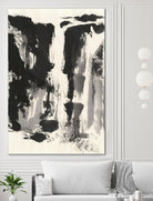 Sumi Waterfall View IV by Chris Paschke on GIANT ART - grey landscape